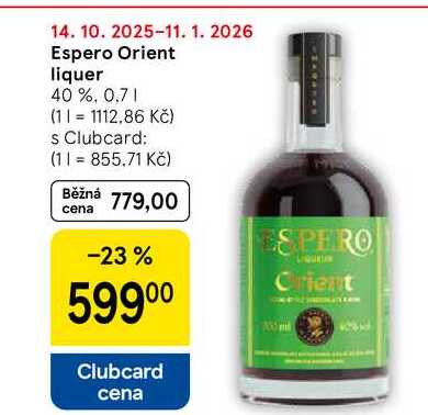 Espero Orient liquer 40 %, 0,7 l