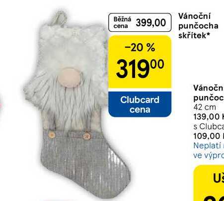 Vánoční punčocha skřítek