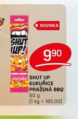 SHUT UP KUKUŘICE PRAŽENÁ BBQ 60 g