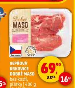 VEPŘOVÁ KRKOVICE DOBRÉ MASO, 400 g 
