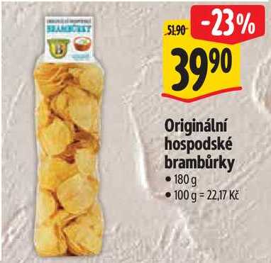 Originální hospodské brambůrky, 180 g