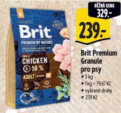 Brit Premium Granule pro psy, 3 kg 