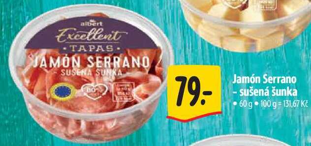 Jamón Serrano - sušená šunka, 60 g