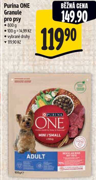 Purina ONE Granule pro psy, 800 g 
