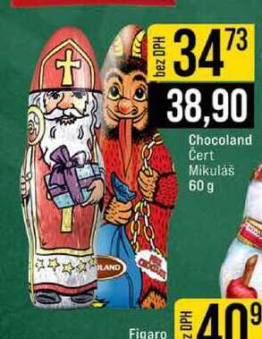 Chocoland Čert / Mikuláš figurky 60 g