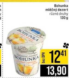 Bohušovická mlékárna Bohunka mléčný dezert 130 g