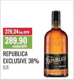 REPUBLICA EXCLUSIVE 38% 0,7l