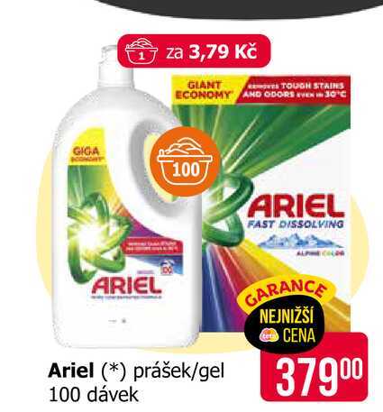 Ariel gel 100 dávek 