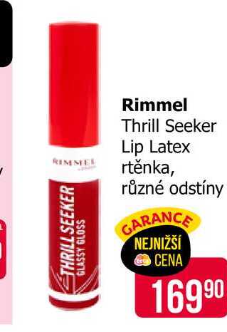 Rimmel Thrill Seeker Lip Latex rtěnka, různé odstíny