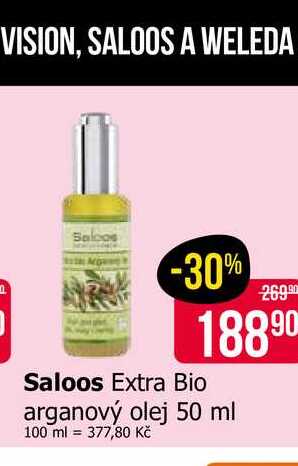 Saloos Extra Bio arganový olej 50 ml