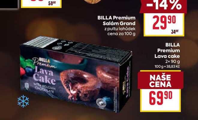 BILLA Premium Lava cake 2x 90 g