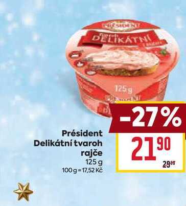 Président Delikátní tvaroh rajče 125 g