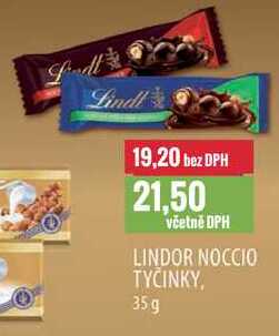 LINDOR NOCCIO TYČINKY, 35g