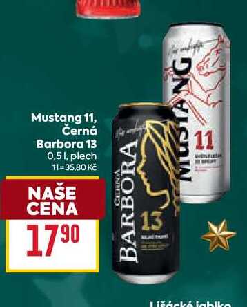 Mustang 11, Černá Barbora 13 0,51, plech