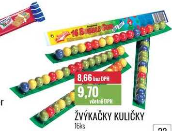 ŽVÝKAČKY KULIČKY 16ks