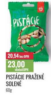 PISTÁCIE PRAŽENÉ SOLENÉ 60g 