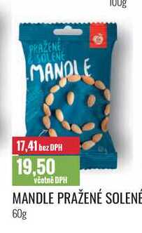MANDLE PRAŽENÉ SOLENÉ 60g