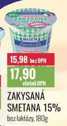 ZAKYSANÁ SMETANA 15% bez laktózy, 180g
