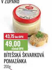 BÍTEŠSKÁ ŠKVARKOVÁ POMAZÁNKA 200g