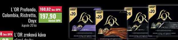 L'OR Profondo, Colombia, Ristretto, Onyx kapsle 20 ks