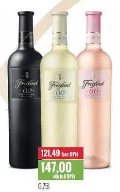 0,0% červené nealkoholické/0,0% bílé nealkoholické/0,0% rosé nealkoholické 0,75l