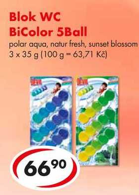 Blok WC BiColor 5Ball, 3x 35 g 