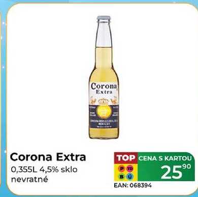 Corona Extra 0,355L 4,5% sklo nevratné