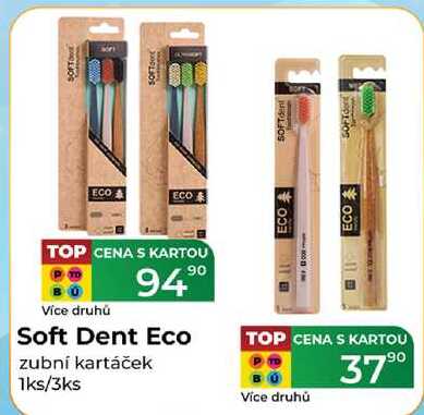 Soft Dent Eco zubní kartáček 1ks/3ks