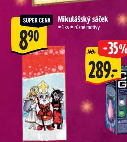  Mikulášský sáček  1 ks  