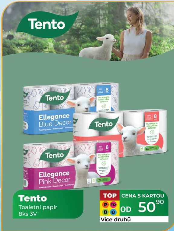 Tento Toaletní papír 8ks 3V 