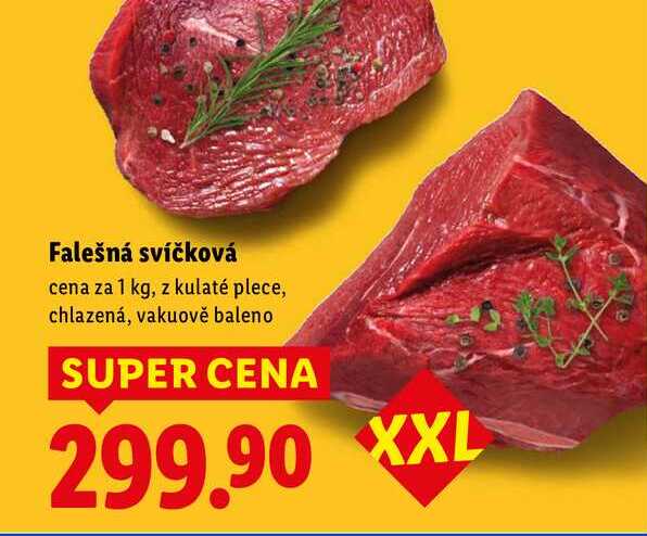 Falešná svíčková, cena za 1 kg