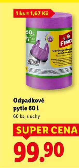 Odpadkové pytle 60 l, 60 ks