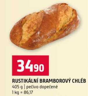 RUSTIKÁLNÍ BRAMBOROVÝ CHLÉB 405 g pečivo dopečené 