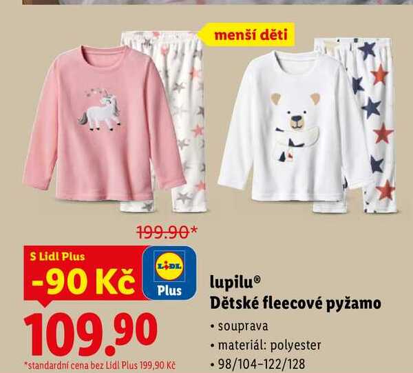 lupilu Dětské fleecové pyžamo 