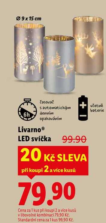 Livarno LED svíčka 