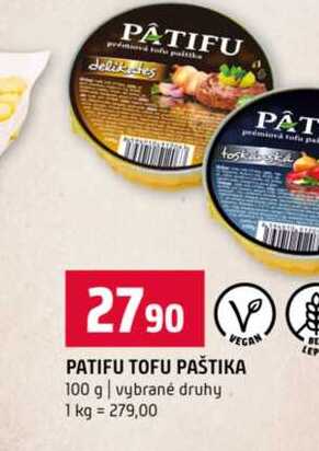 PATIFU TOFU PAŠTIKA 100 g vybrané druhy 