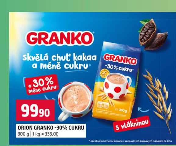ORION GRANKO 30% CUKRU 300 g 