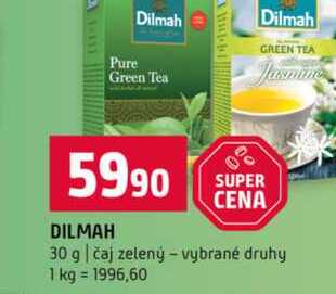 DILMAH 30 g čaj zelený vybrané druhy