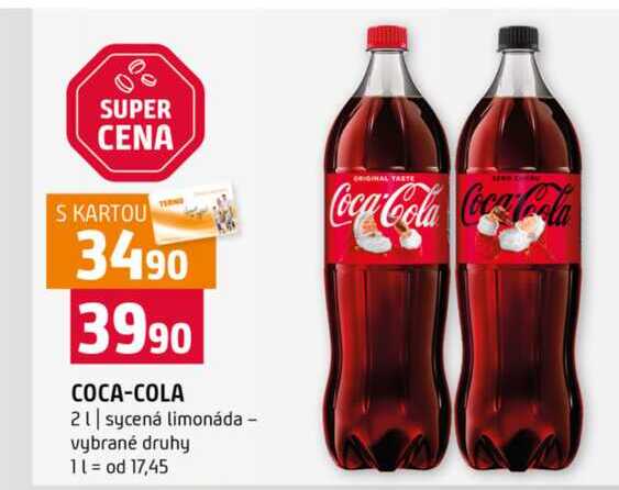 Coca-Cola 2l, vybrané druhy