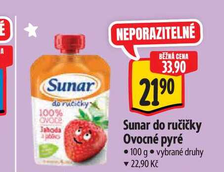 Sunar do ručičky Ovocné pyré 100 g