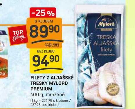 FILETY Z ALJAŠSKÉ TRESKY MYLORD PREMIUM 400 g