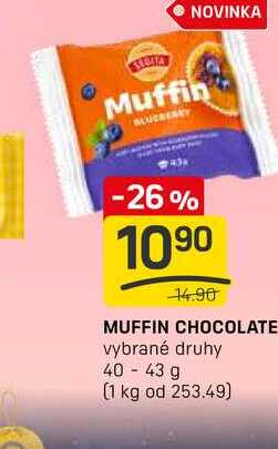 MUFFIN CHOCOLATE vybrané druhy 40-43 g