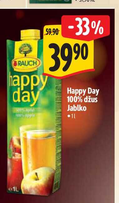 Happy Day 100% džus Jablko 1 l