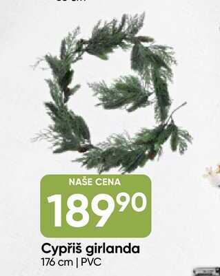 Cypřiš girlanda 176 cm | PVC 