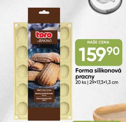 Forma silikonová pracny 20 ks, 29×17,3×1,3 cm