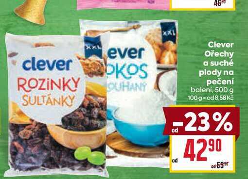 Clever Ořechy a suché plody na pečení baleni, 500 g