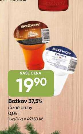 Božkov 37,5% různé druhy 0,04l