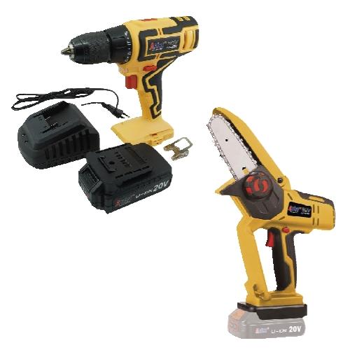 Aku sada řetězová pila a vrtačka, 1 KS