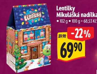 Lentilky Mikulášká nadílka, 102 g