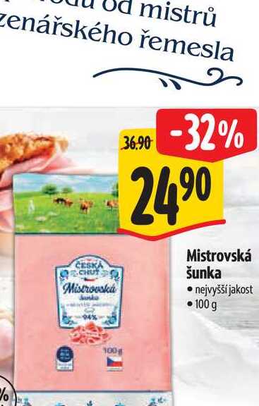 Mistrovská šunka 100 g